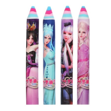 Figure eraser in the form of a pencil "Princess", barcode on a thing, mix