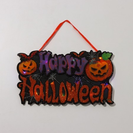 Decorative luminous jewelry (suspension) "Happy Halloween" 15x26 cm-5