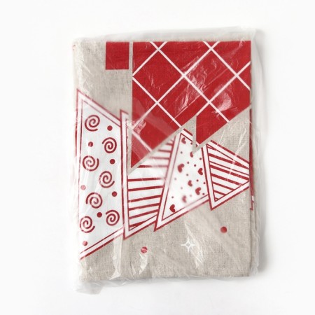 New Year. Red Tree towel, 39x60cm, 160g/m Len50% HL50%-7
