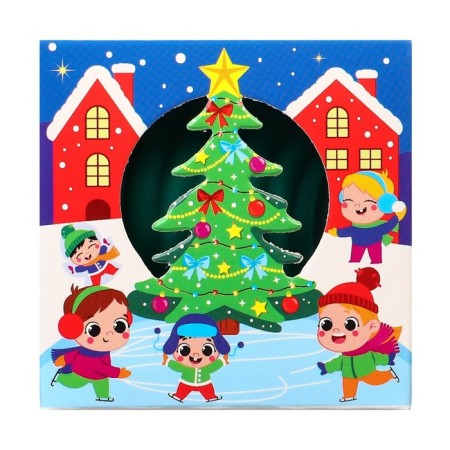 Developing tactile ball "Fairytale City", New Year's gift packaging, 1 pc., Baby I-4