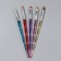 A set of brushes for building and design of nails, 5 pcs, 18 cm, multi -colored
