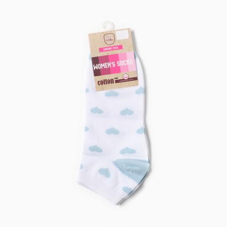 Women's hearts, white/blue color, rr 25-2