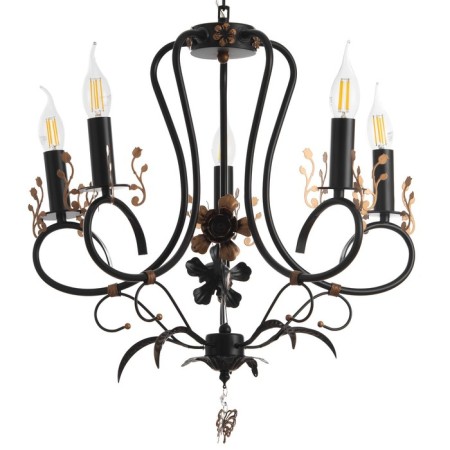 Sandra chandelier 5XE14 40W Black-gold 51x51x52-110 cm BayerLux-4
