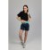 Women's shorts ise, size 44 cm, dark blue color, turquoise