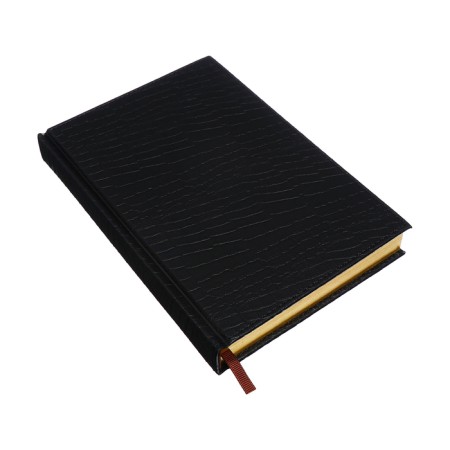 The diary is semi -dated, A5, 192 sheets, ruler, leatherette cover, Golden cut "Crocodile", black-2