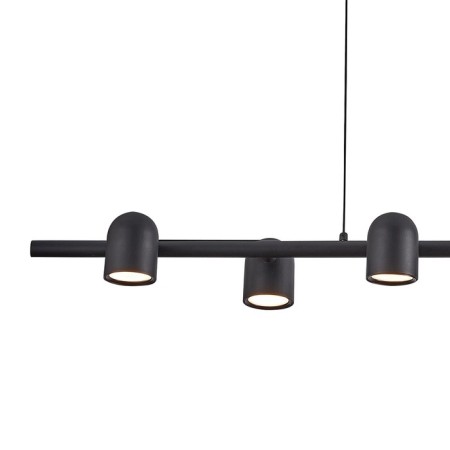 Suspension lamp mantra iOS, GU10, 6x12W, 1000x151x250 mm, black color-1