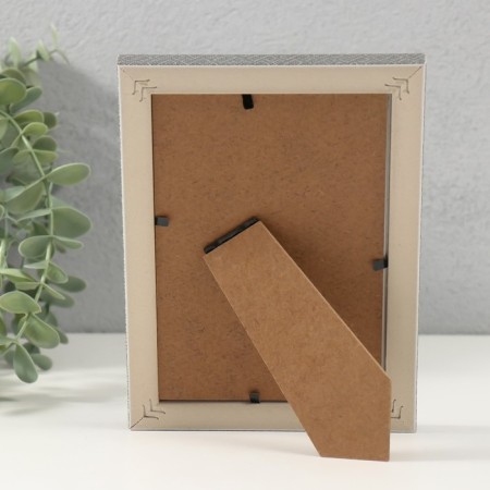 Photo frame plastic 10x15 cm "Staircase with rhombuses" gray 2x13x17.9 cm-3
