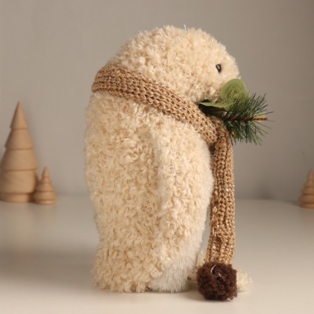 Decor "Curly penguin in a spruce spruce scarf" 13x15x23 cm-2