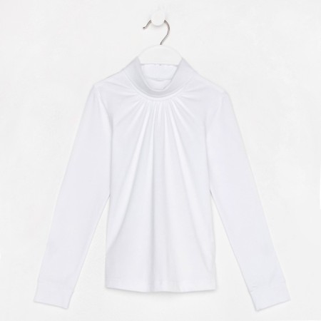 Turtleneck for girls, white color, height 122 cm-6
