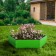 The flowerbed is galvanized, D = 100 cm, h = 15 cm, bright green, Greengo
