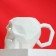 Ceramic “Skull” mug white, 500 ml, white color