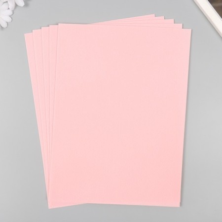 A set of felt 22x30 cm, 5 sheets, Korea, col. dusty pink-1