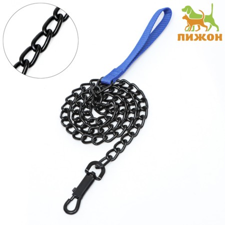 Metal leash, 120 cm x 4 mm, black