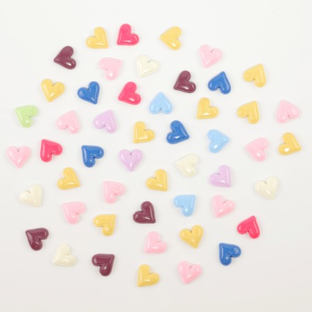 Coboson "Heart", set of 50 pcs., Size 1 pc. - 1.5 × 1.5 × 0.2 cm, color mix-2
