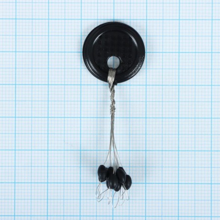 Silicone Stop Yugana "Oliva", Size L, Black, 9 pcs.-1