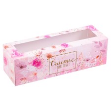 Box for Makarun, confectionery packaging “Happiness is waiting for you”, 5.5 x 18 x 5.5 cm