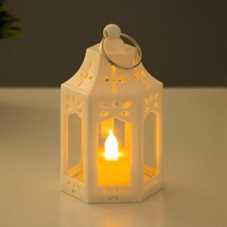 Nightlight "lantern from candles" LED from the batteries white 6x7x11.5 cm Risalux-2