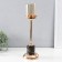 Summary metal, glass for 1 candle d = 7 cm "Marcia" gold 12x12x38 cm