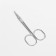 Scissors are manicure, for cuticles, bent, narrow, 9 cm, silver color