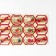 A set of colored labels for home preparations of berries and fruits 6.4 × 5.2 cm