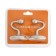 One -rod hook for curtains CAPPIO KC112, chromium color, 2 pcs