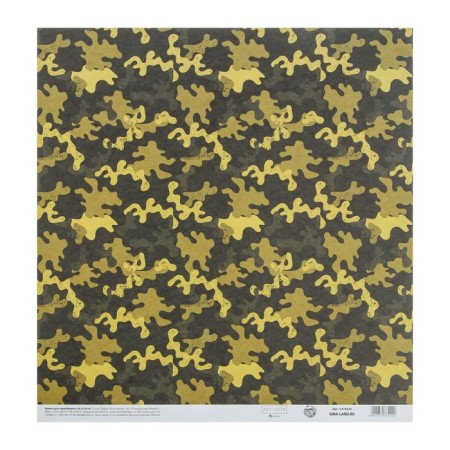 Scrapbooking paper "Military", 30.5 x 32 cm, 190 g/m²-2