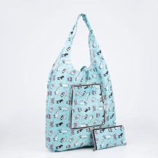 Folding bag on the button, mint color