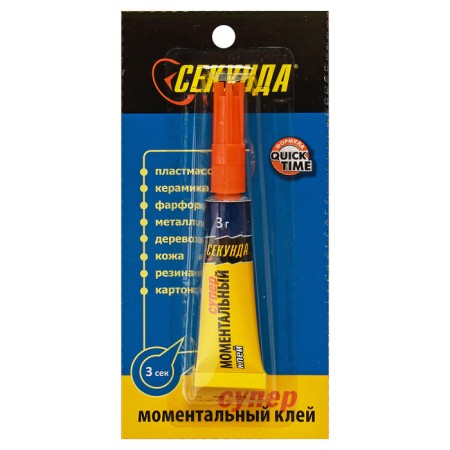 Instant glue "second" on the sheet, 3 g-1