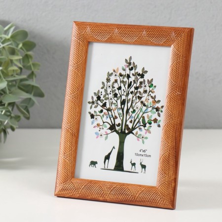 Photo frame plastic 10x15 cm "Remoices of the waves" brown 17.8x12.9x0.9 cm-2