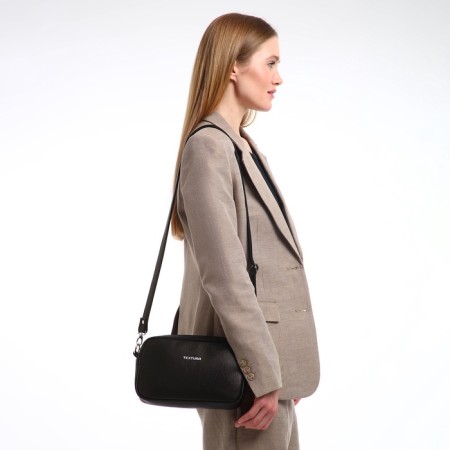 Women's bag over the shoulder Textura, small size, brown color-11
