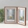 Photo frame Plastic in 2 photos 10x15 cm "Abstraction of lines on white" coffee