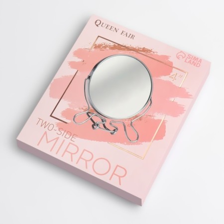 The desktop mirror is a suspended “circle”, bilateral, with an increase, D mirror surface 9 cm, silver color-4