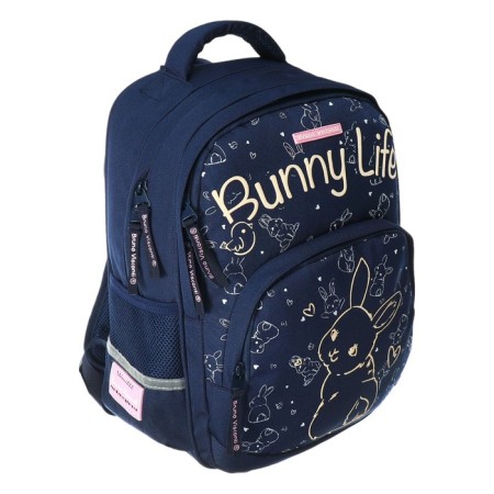 School backpack 40 x 30 x 19 cm, ergonomic back, Bruno VisConti 12-002 Bunny Life, blue-6