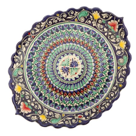 Largan boat Rishtan ceramics, 31cm-4