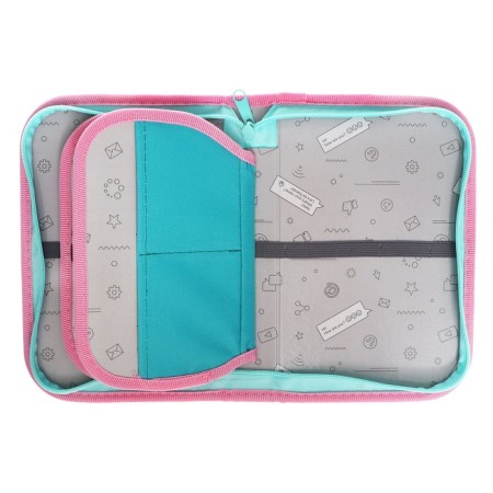 Penal 3 sections, tab inside, 140 x 210 x 40 mm, fabric, calligrata top block "Cat Panda"-6