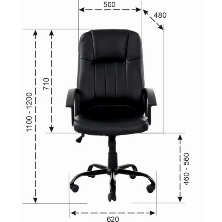 A chair for the head of the Brabix Device MS-002, 4 massage modules, eco-leather, black-1