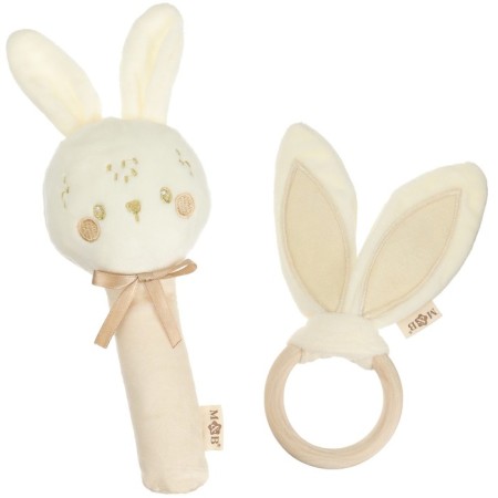 New Year's gift set: toy - squeak and ISURUK - pitch "Bunny", beige color-1