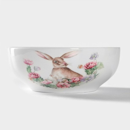 Porcelain shade “Bunny”, 600 ml, d = 15.5 cm, white color-2