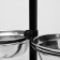 Stand with bowls, 2 x 2.5 l, height 60 cm, collapsible, black