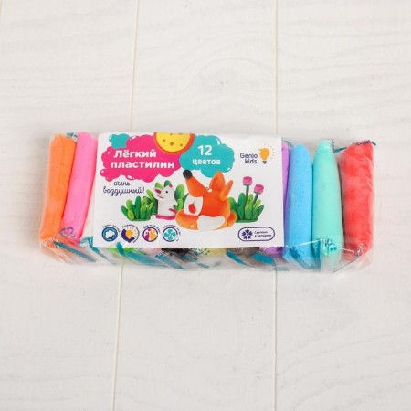 Set for children's modeling "Light plasticine 12 colors"-3