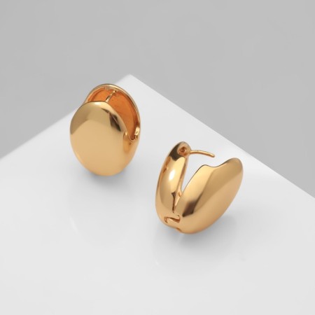 Earrings Metal "Chord" dragee, color gold-3
