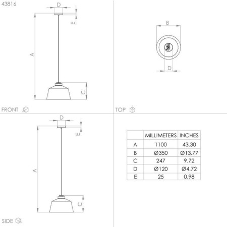 Southery chandelier, 1x40W E27-3