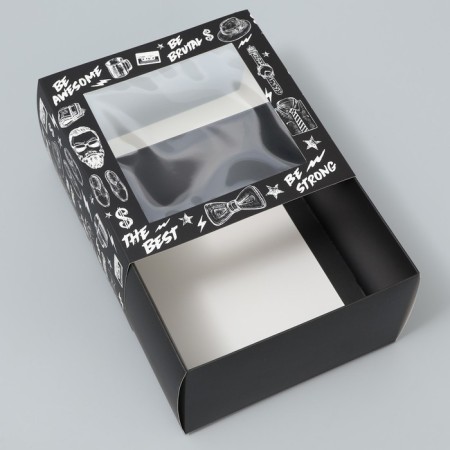 Gift-bending box folding, packaging, “male”, 14 x 14 x 8 cm-6