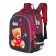 School backpack 37 x 28 x 13 cm, ergonomic back, Across 557, black/red CS23-557-10