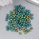 Glass beads 6/0 "metallic. Melange. Blue-green" 10 g