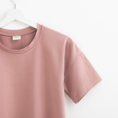Women's T-shirt Basic Line, dusty pink color, rr 44-5