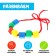 Lining in the bank "Funny Beads", 60 pcs, score, color, figures, according to the Montessori methodology