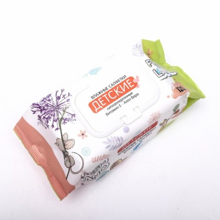 Wet napkins for children "Freshland" with Aloe Vera and Vitamin E, 120 pcs