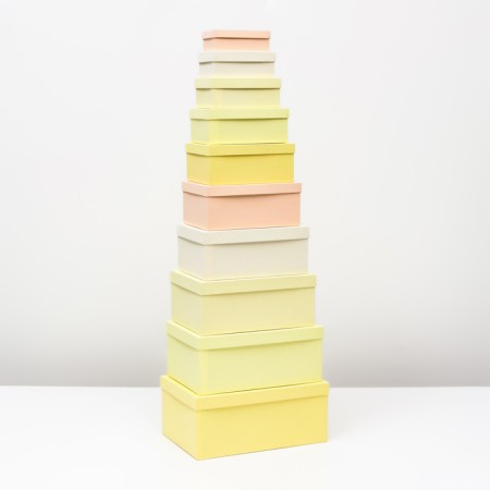 Set of boxes 10 in 1 "Sunny", 31 x 20 x 13-12 x 7 x 4 cm-2