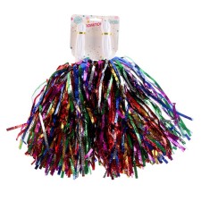 Pompons, rainbow color, set 2 pcs.